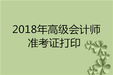 廣東2018年高級(jí)會(huì)計(jì)師考試準(zhǔn)考證打印入口