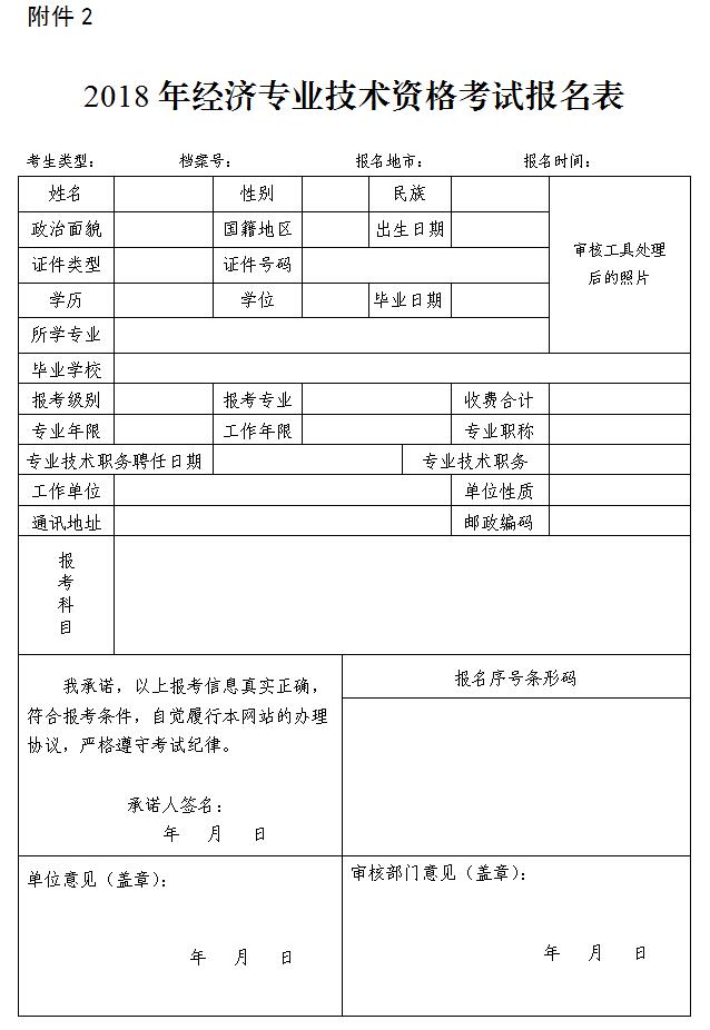 考試報名表