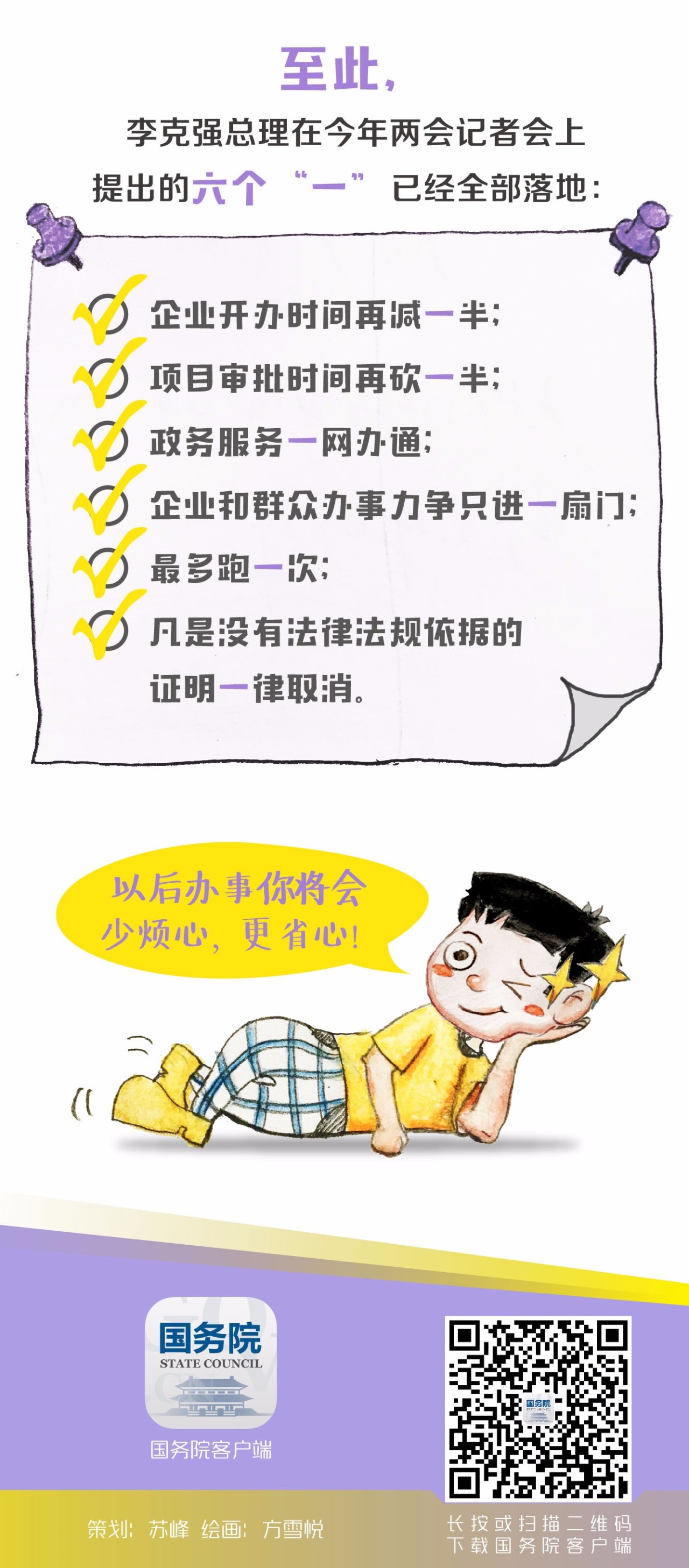 李克強總理提出的六個“一”已全部落實