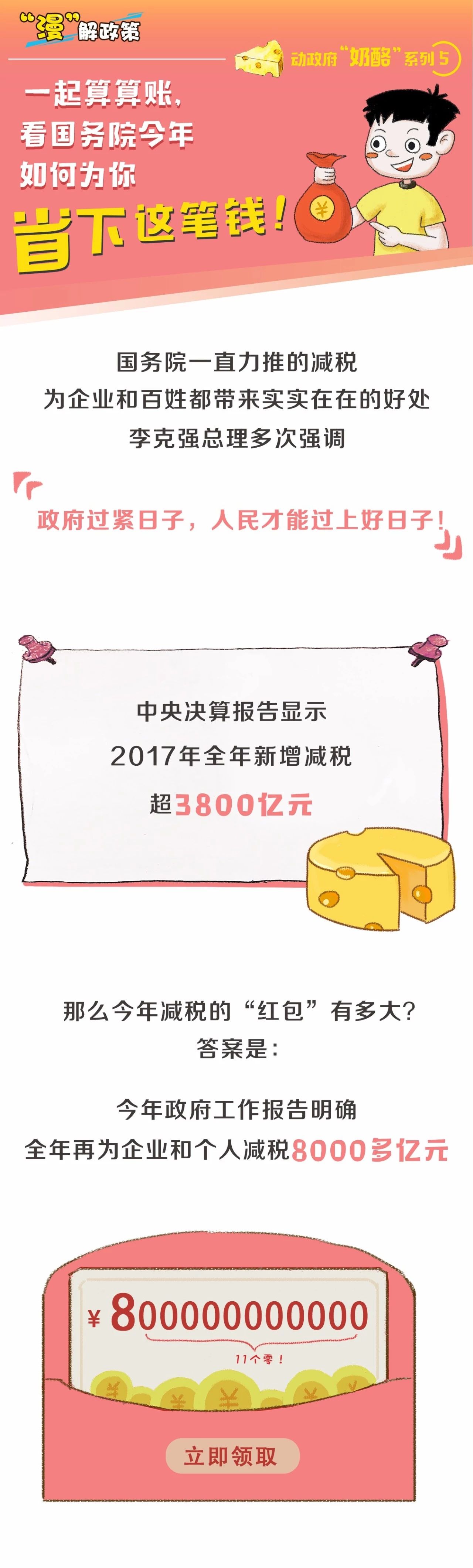 政府決定全年為企業(yè)和個(gè)人減稅8000多億元