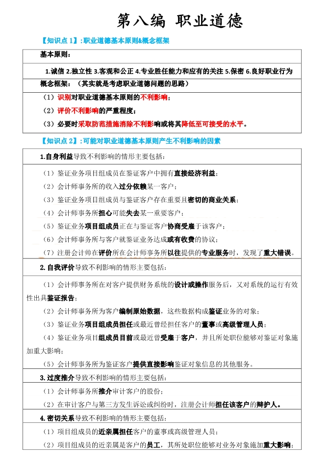 cpa審計職業道德基本原則