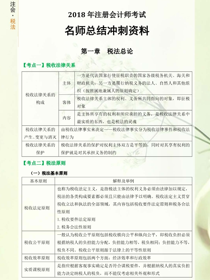 注會(huì)考前必看！東奧名師高效總結(jié)cpa稅法考點(diǎn)