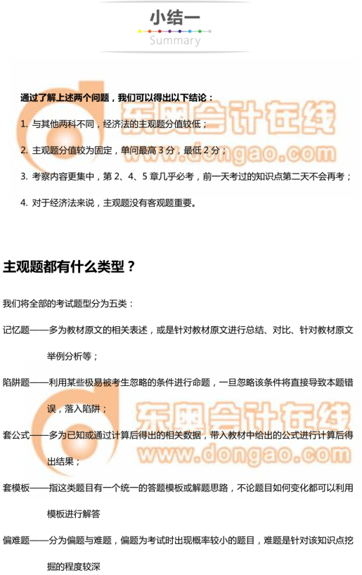 中級經濟法主觀題分析