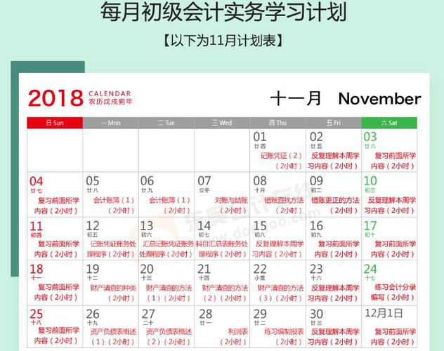 名師督學(xué)：初級會計實(shí)務(wù)11月備考計劃