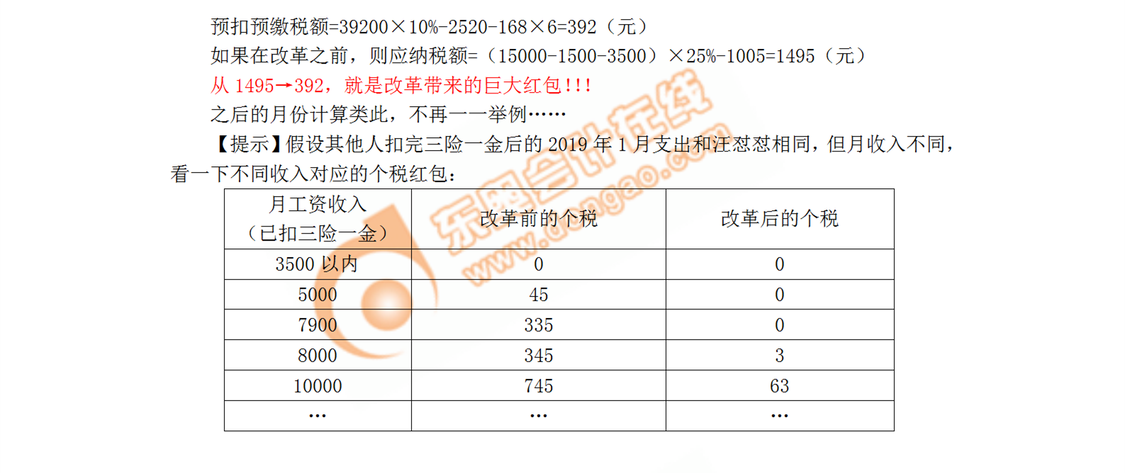 cpa個稅解讀