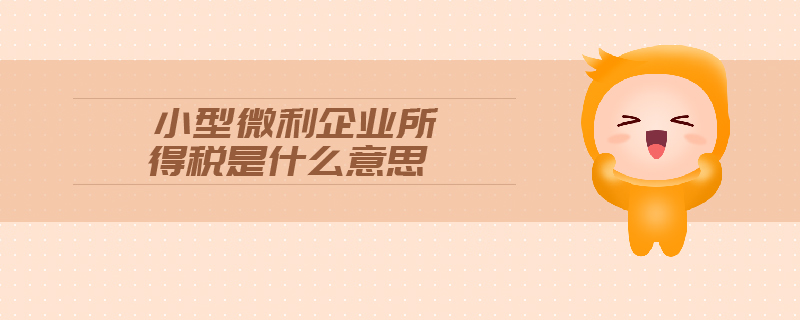小型微利企業所得稅是什么意思