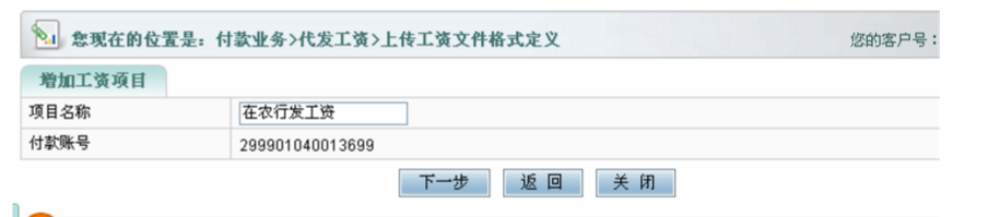 輸入“項(xiàng)目名稱”，點(diǎn)擊“下一步”