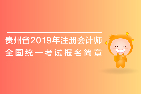 貴州省2019年注冊會計師全國統一考試報名簡章公布了嗎