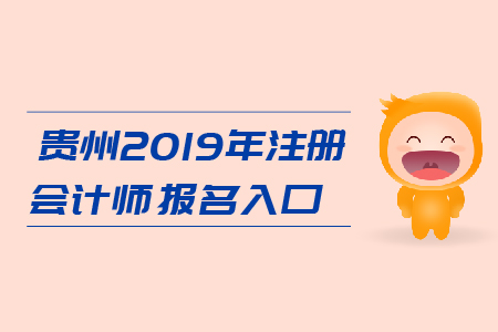 貴州2019年注冊會計師報名入口在哪里？