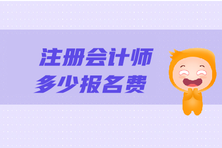 2019年注冊會計師需要多少報名費？