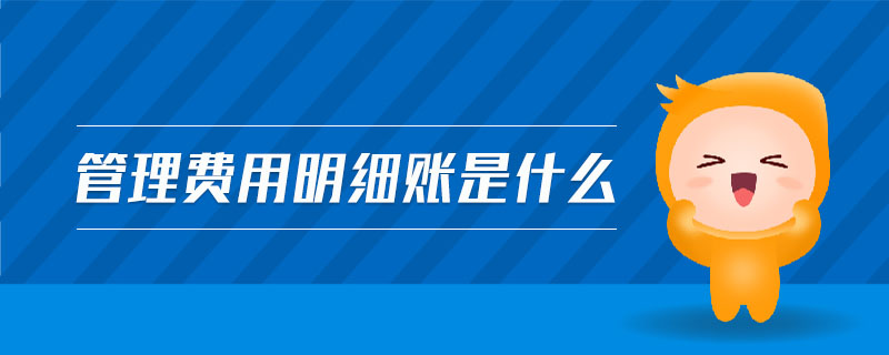 管理費用明細賬是什么