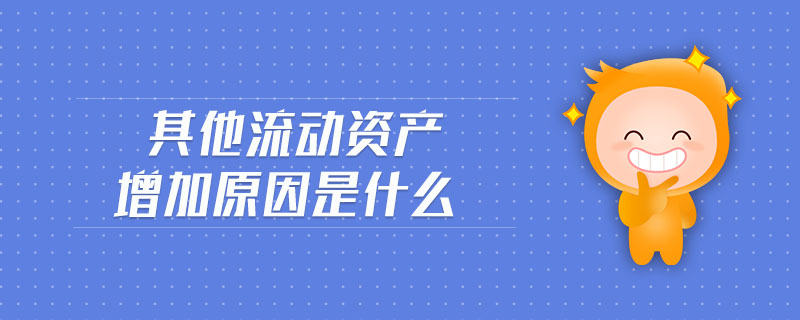 其他流動資產增加原因是什么