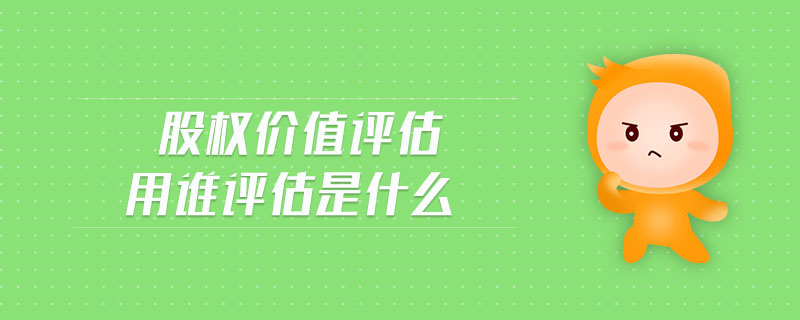 股權價值評估用誰評估是什么