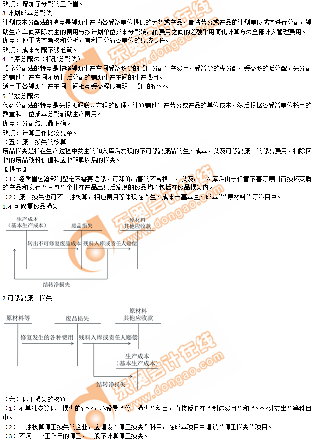 2019年《初級會計實務》沖刺備考指導：第七章 管理會計基礎