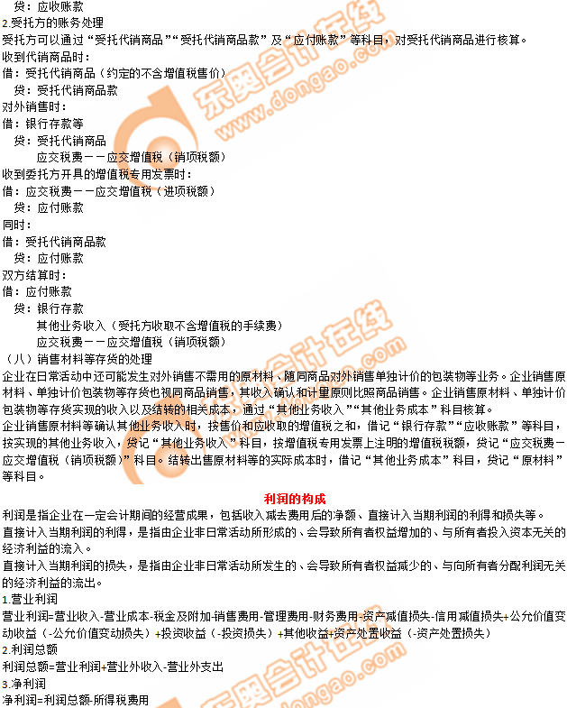 2019年《初級會計實務》沖刺備考指導：第五章 收入、費用和利潤