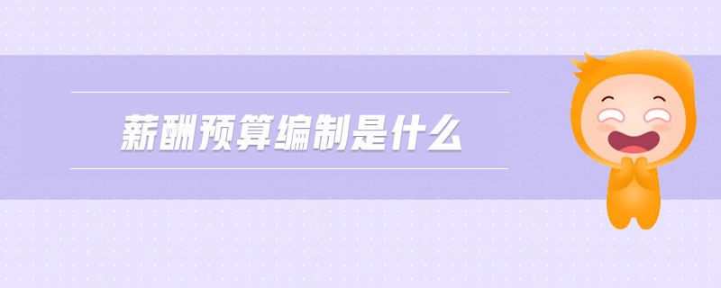 薪酬預算編制是什么