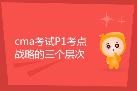 戰略的三個層次_CMA考試P1考點