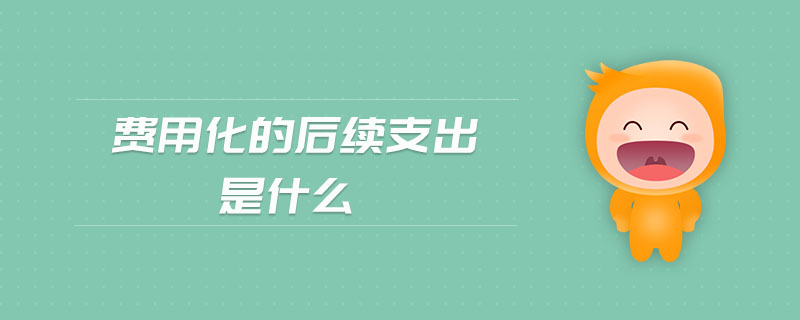 費用化的后續支出是什么