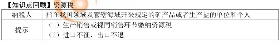 初級會計資源稅
