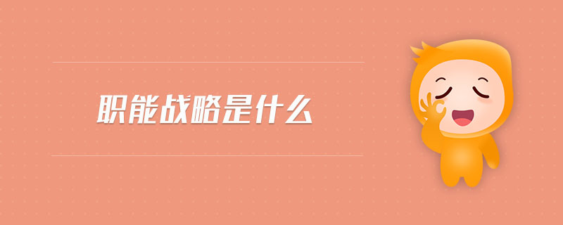 職能戰略是什么