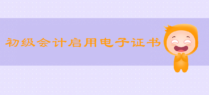 2019年初級會計啟用電子證書？這些省份已實行！