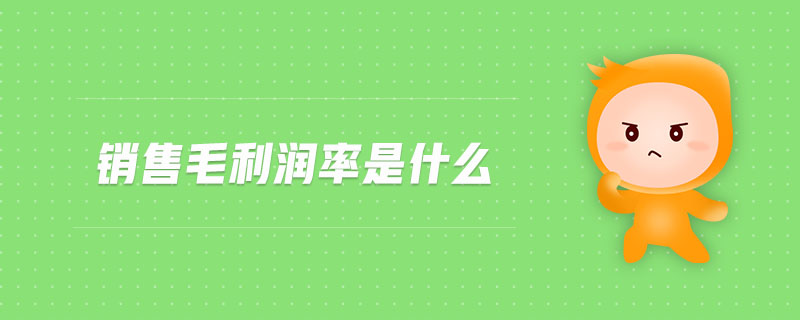 銷售毛利潤率是什么