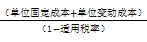 保本點定價法