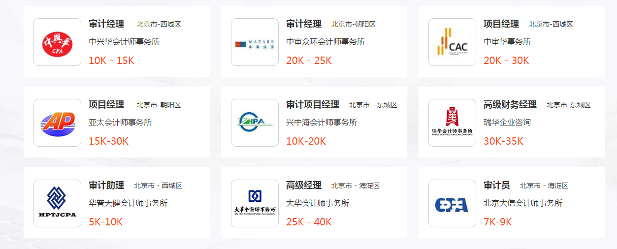 會計事務所招聘要求
