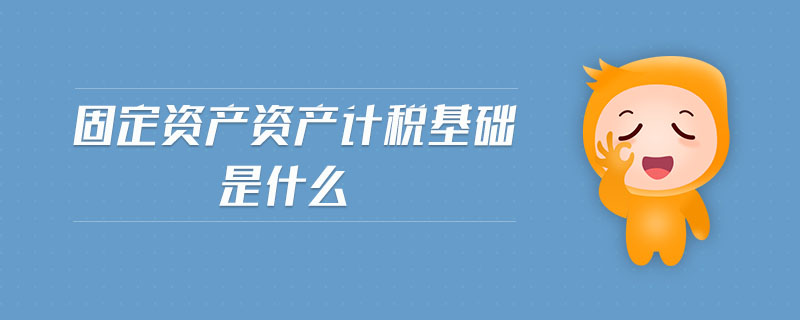 固定資產資產計稅基礎是什么