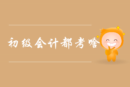 2020年初級會計證書考核車輛購置稅嗎？
