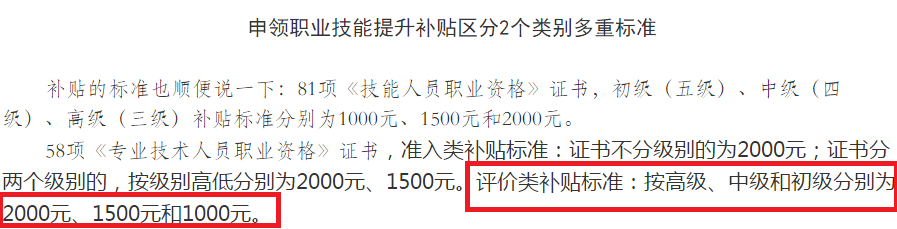 初級會計補貼標準