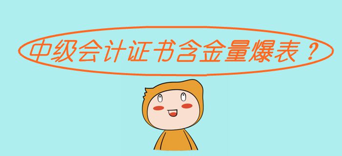 中級會計(jì)職稱含金量爆表？別不信！一文帶你了解證書潛力！