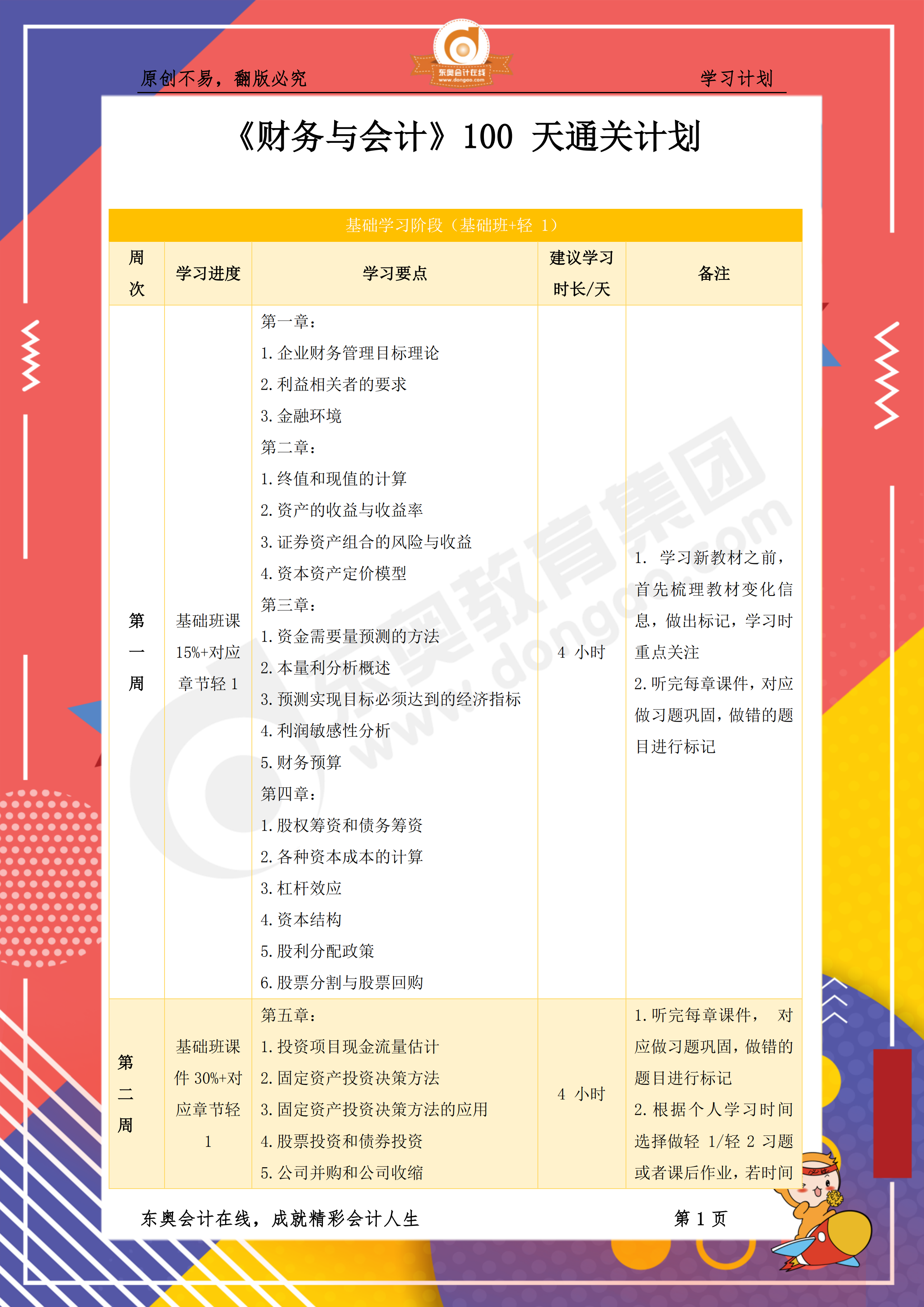《財務與會計》百天通關計劃