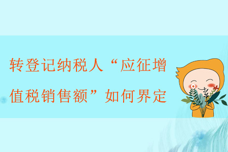 轉(zhuǎn)登記納稅人“應(yīng)征增值稅銷(xiāo)售額”如何界定？