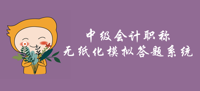 2019年中級會計職稱無紙化模擬答題系統「附贈答題演示視頻」