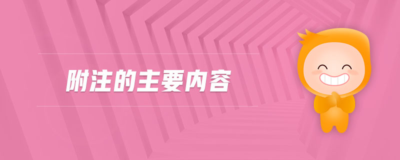 附注的主要內容