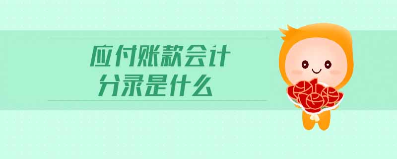 應付賬款會計分錄是什么