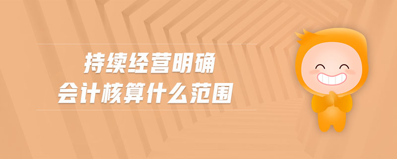 持續經營明確會計核算什么范圍
