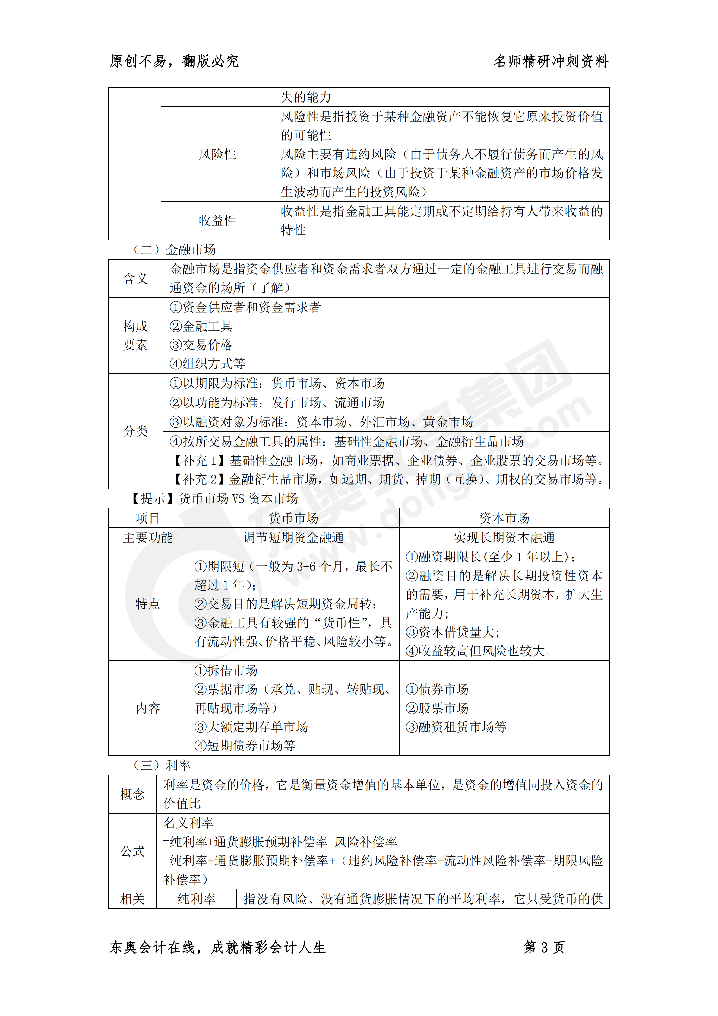 《財務與會計》名師精研沖刺資料3