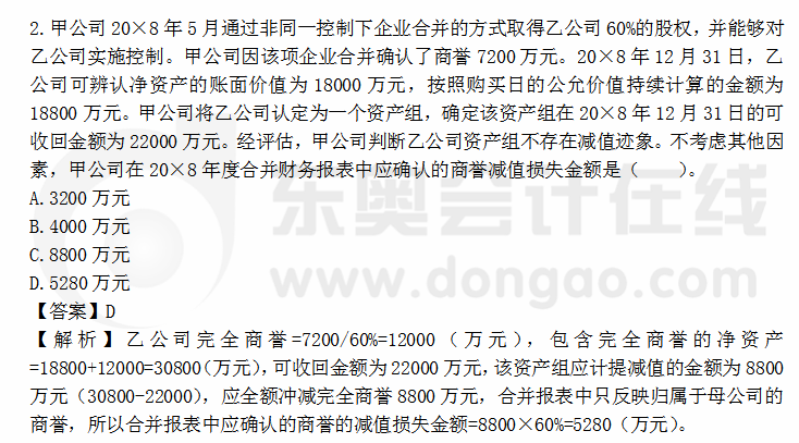 注會考試考題