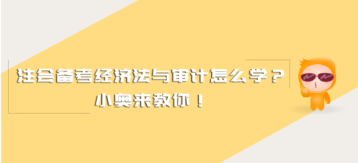 注會備考經濟法與審計怎么學？小奧來教你！