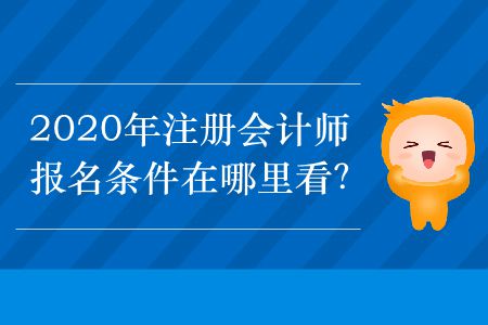 2020年注冊會計師的報名條件在哪里看？