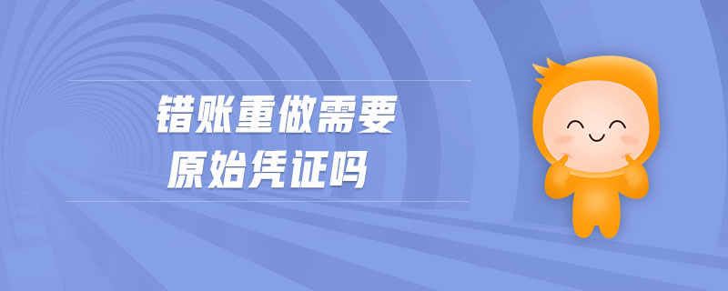 錯(cuò)賬重做需要原始憑證嗎