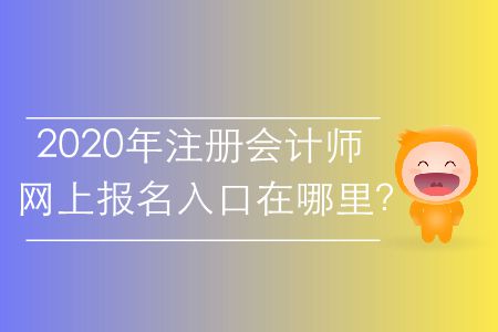 2020年注冊會計師網上報名入口在哪里？