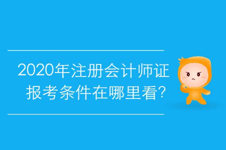 2020年注冊會計師證報考條件在哪里看？