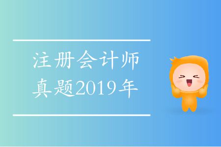 注冊會計師真題2019年