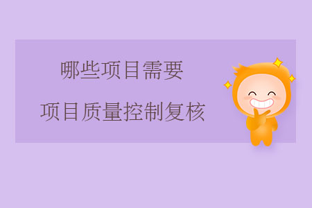 哪些項目需要項目質量控制復核？