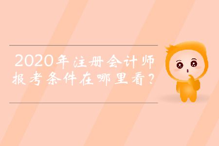 2020年注冊會計師報考條件在哪里看？