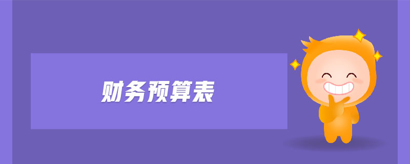 財務(wù)預(yù)算表