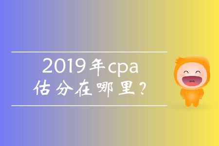 2019年cpa估分在哪里？